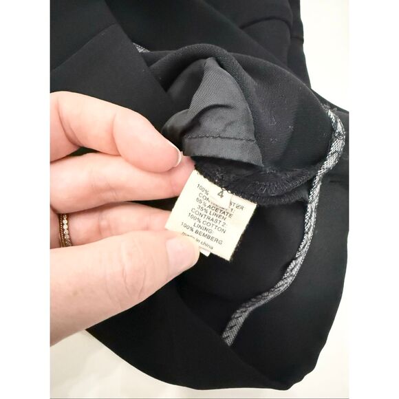 L'Agence Womens Black Tuxedo Style Sleeveless Satin Shawl Collar Romper Size 4 - Picture 4 of 6